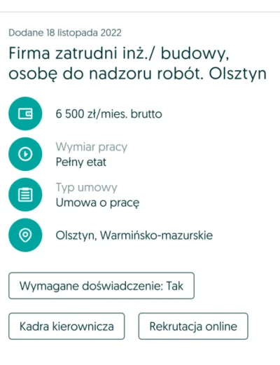 K.....e - @Tynka02 Typowa oferta z Olsztyna na inżyniera budowy. Troszku więcej niż T...