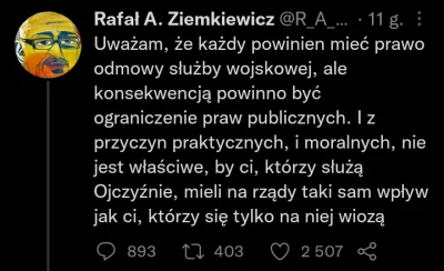 K....._ - Pilne! Rafał #ziemkiewicz postuluje ograniczenie sobie praw publicznych. To...