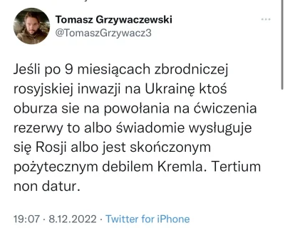 wojna - Na ćwierkaczu pojawiła się nowa narracja. Każdy kto odmawia pójścia do wojska...