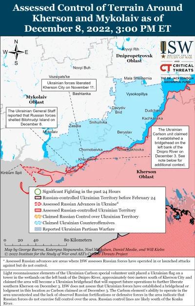 Kagernak - Południowa Ukraina

8 grudnia siły ukraińskie kontynuowały ostrzał rosyj...