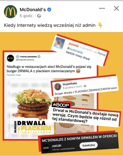 odyn88 - @joolekk dodał wpis o nowym drwalu 
, mcdonald to udostępnił na fb a ten us...