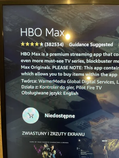 Efeljot - Czy jest jakiś sposób żeby zainstalować na sticku od Amazona HBO Max?? 

#p...