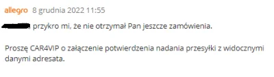 mtsz89 - @kermirz nie licz na pomoc allegro, dostaniesz taką wiadomość i tyle: