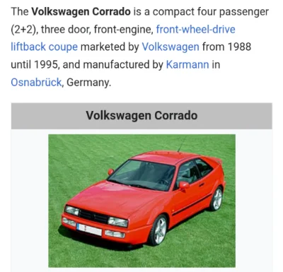pesymistyk - Volkswagen Corrado

Tag do czarnej listy #gykd

Plus pod tym postem ...