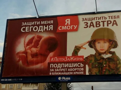 czeskiNetoperek - Aborcji nie można, bo bez tego nie będzie dzieci-mobików.

Rosja ...