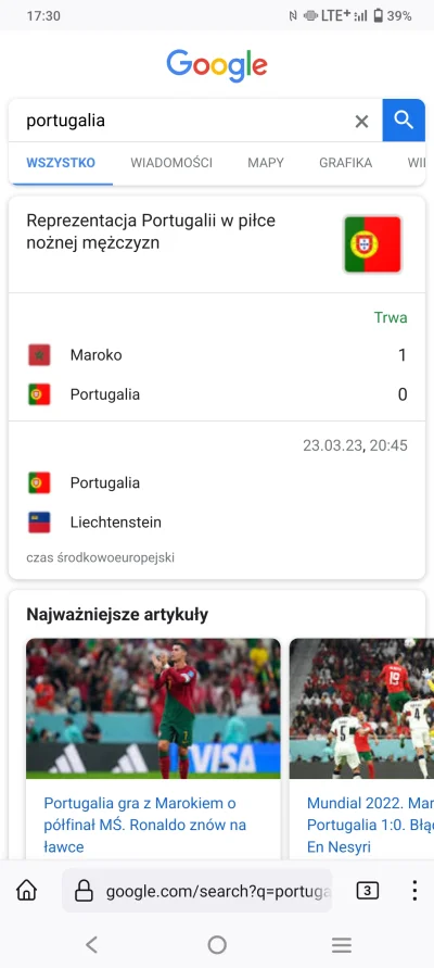 ambasador_przegrywu - Google już wie że Portugalia dalej nie gra xd
#mecz