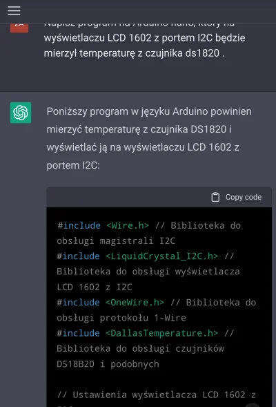 kecajek - Właśnie testuję ten chatgpt co to takiego. Trochę mnie zaskakuje, nie powie...