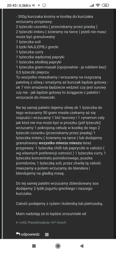 EloBreko - Halo, czy ktoś zna autora tego przepisu i jak się nazywa ta potrawa? Dziś ...