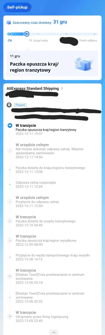 woojt - Wystąpił jakiś problem z moją paczką, chyba w urzędzie celnym. Co oznacza tak...