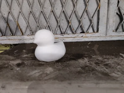 Dokkblar - Ale ktoś na mieście zajebistą kaczkę ze śniegu ulepił