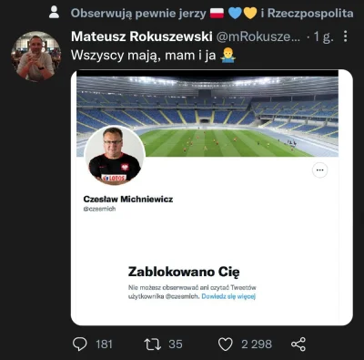 Javert_012824 - Cześkowi chyba psycha siada, bo na Twitterze sypie banami na prawo i ...