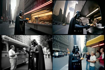 MarcinOrlowski - Darth Vader complaining to 5th Ave New York street Hot dog seller.
...