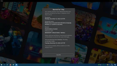 mountagne - Mój 7 letni syn dostał bana w #roblox Nawet nie rozumie za co. Ponoć "Nie...