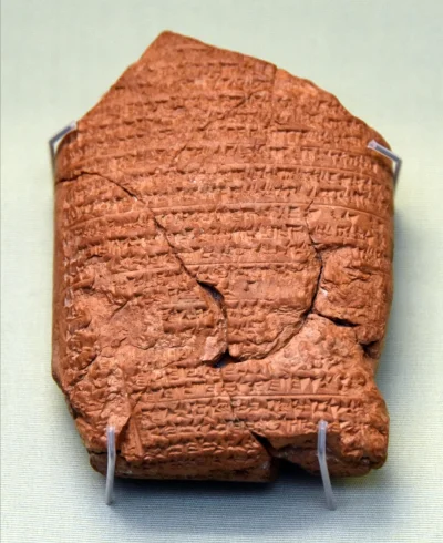 Loskamilos1 - Inskrypcja napisana za pomocą pisma klinowego na tej glinianej tabliczc...