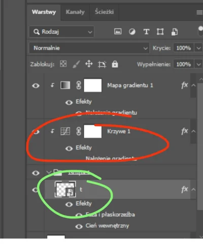 D.....a - @Anon_wluj: pracujesz na zielonej warstwie, żeby gradient działał musisz go...
