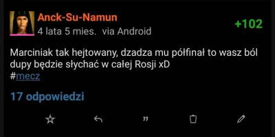 Anck-Su-Namun - Marciniak łysy gamoniu, wierzyłam w Ciebie już na Mundialu w Rosji ( ...