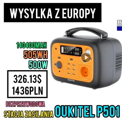CudaliPL - WYSYŁKA Z EUROPY


OUKITEL P501 Przenośna Stacja Zasilania 505Wh 140400...