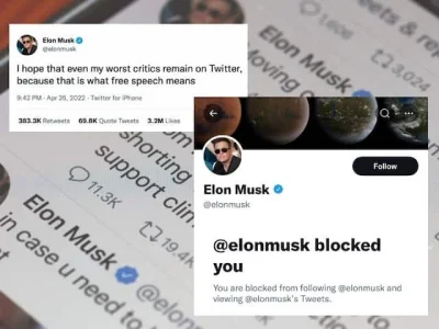 dioxyna - Elon Musk, freedom of speech absolutist kekw
Do rze, że sra tymi twittami ...