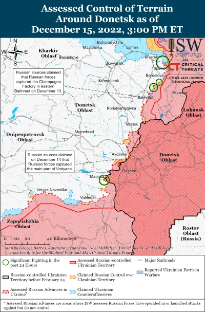 Kagernak - Obwód Doniecki

Siły rosyjskie kontynuowały 15 grudnia działania ofensyw...