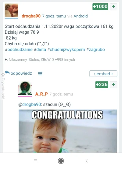 InsaneMaiden - @drogba90: masz 1000 plusów z wyrazami gratulacji ( ͡° ͜ʖ ͡°)