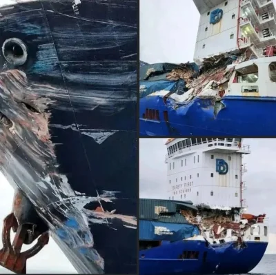 krowi_placek - To się zateguje ( ͡° ͜ʖ ͡°) 
#statki #tosiezateguje #wypadek #morze #t...