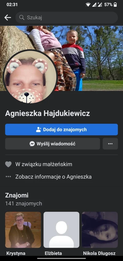 piter91r - @PonuryBatyskaf znalazłem jej profil na FB. Widać że ma przynajmniej jedno...