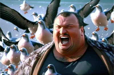kazikonik - Steven Seagal vs. seagulls.