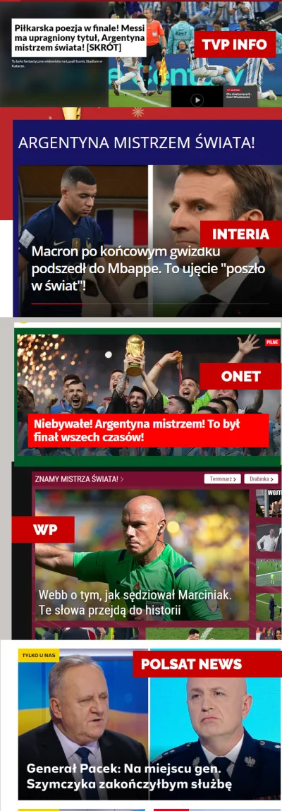 sgerbwd - Nagłówki portalów po finale mistrzostw świata w piłce nożnej...
#mistrzost...