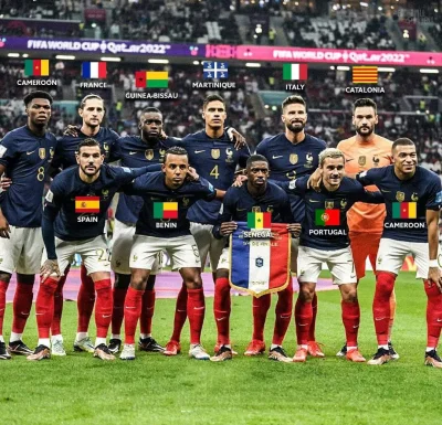 darosoldier - Zawodnicy reprezentacji Francji i ich pochodzenie
#mundial #mecz #fran...