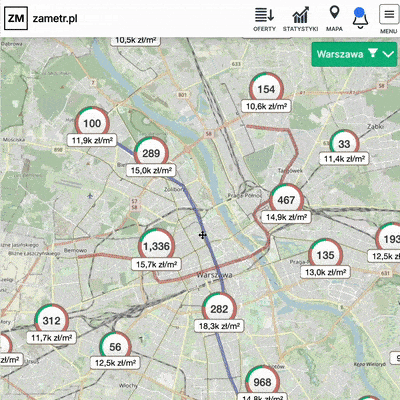 zametr - Dodaliśmy aktualizację do naszej mapy nieruchomości, która teraz działa znac...