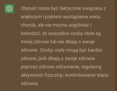 qdlatyxes - #assistant uparcie twierdzi, ze osoby otyłe mogą być zdrowe. Ciekawe jaki...