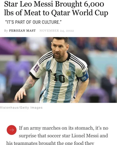 DrGreen_2 - Messi i jego drużyna przywiozła ma mundial prawie 3000kg mięsa wołowego. ...