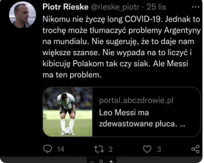 hansschrodinger - Biedny Messi, ma powikłania po covid, mam zablokowane tagi piłkarsk...