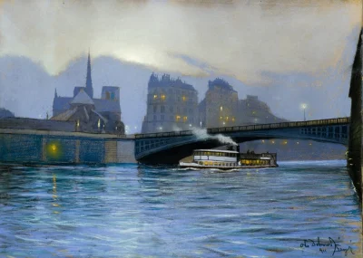 Lifelike - Paryż nocą; Odo Dobrowolski
technika mieszana, 1911 r.
#artevaria
#sztu...