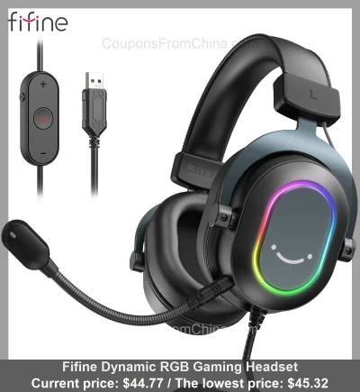 n____S - Fifine Dynamic RGB Gaming Headset
Cena: $44.77 (dotąd najniższa w historii:...