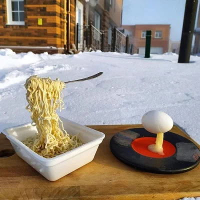 Pan_Buk - Śniadanie w Nowosybirsku (-45°C). Zdjęcie: Alec Luhn



#foodporn #zima...