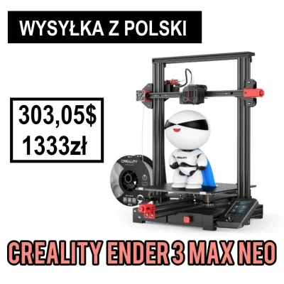 CudaliPL - WYSYŁKA Z EUROPY


Creality Ender-3 Max Neo Drukarka 3D

✅Cena po rab...