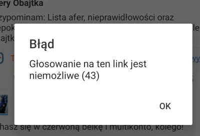 penknientyjerz - @Jednorenki_Bandyta: co za przypadek, nie da się wykopać