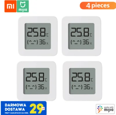duxrm - 4 pcs. Xiaomi Mijia Bluetooth Thermometer Hygrometer 2
Kupon sprzedawcy: 3/1...