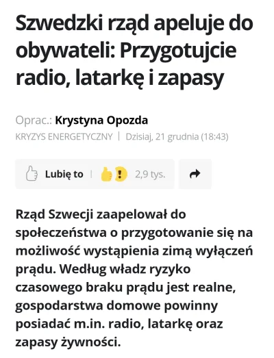 worldmaster - @worldmaster: Tymczasem tez z dnia dzisiejszego - Szwecja.