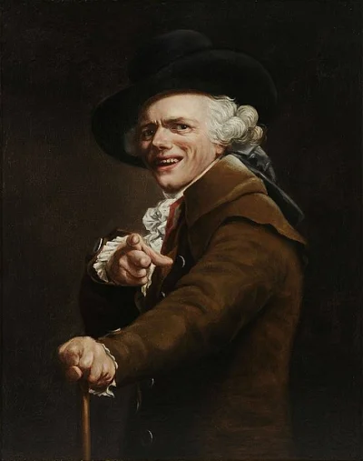 rakaniszu - Joseph Baron Ducreux - Self-portrait of the artist in the guise of a mock...