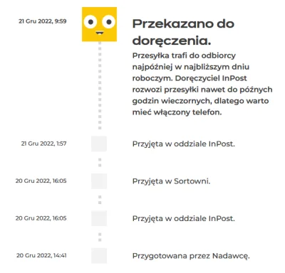 Majestic12 - Paczka już drugi dzień w doręczeniu, ciekawe czy kurier spał przez ten c...