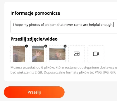 sierpek - kiedy formularz otwarcia sporu na #aliexpress każe Ci załączyć zdjęcie towa...