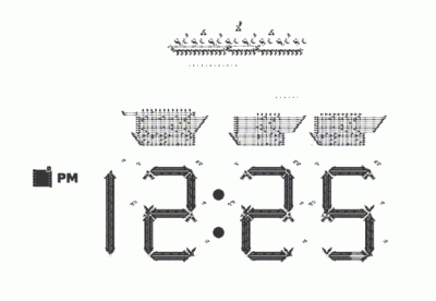 MarcinOrlowski - Działający cyfrowy zegar zbudowany jako automat w Game of Life. http...