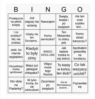 tuschescu - #swieta #bingo #heheszki #polskiedomy