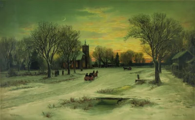 Hoverion - William C. Bauer 1862-1904
Christmas Eve
#artventure 
#malarstwo #sztuk...