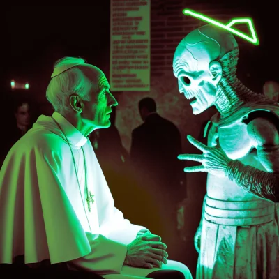 ulele - @ulele: 8. Papież rozmawiający z kosmitą