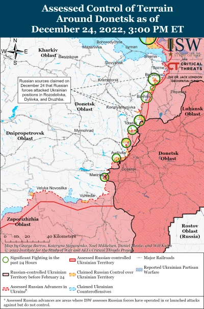 Kagernak - Obwód doniecki

Siły rosyjskie kontynuowały 24 grudnia działania ofensyw...