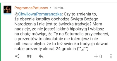 ChwilowaPomaranczka - Co roku to samo. Wiele chrześcijan #!$%@? się do ateistów że ob...