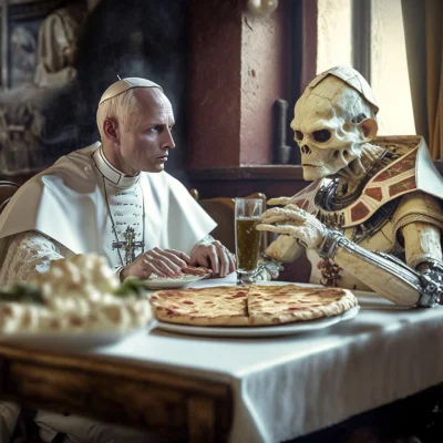ulele - @wafel93: w takim razie masz ode mnie - Papież na pizzy z międzygalaktycznym ...
